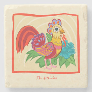 Dessous-de-verre En Pierre Frida Kahlo Chicken Graphic