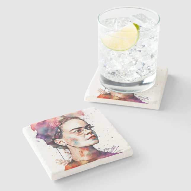 Dessous-de-verre En Pierre Frida Portrait (Côté)