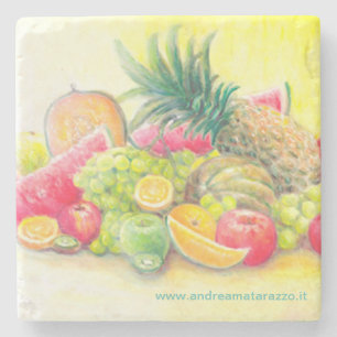 Dessous-de-verre En Pierre Fruits heureux