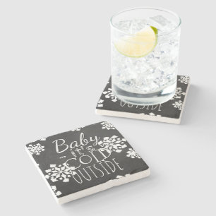 Dessous-de-verre En Pierre Fun Cute Baby Son Froid Dehors Chalkboard