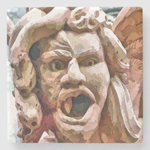 DESSOUS-DE-VERRE EN PIERRE GARGOYLE