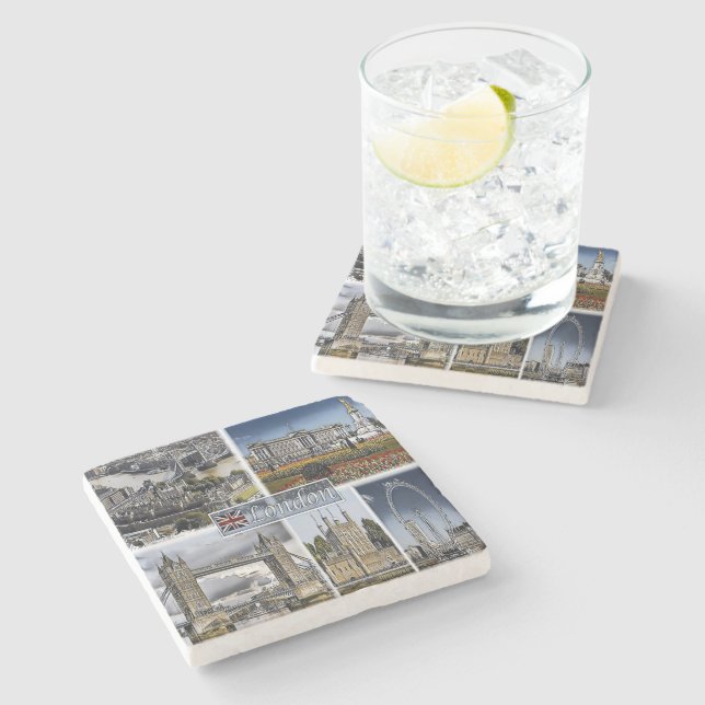 Dessous-de-verre En Pierre GB ^ Royaume-Uni - Angleterre - Londres (Côté)
