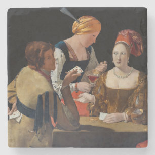 Dessous-de-verre En Pierre Georges de la Tour - Cheat avec l'As des Diamants
