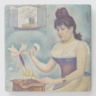Dessous-de-verre En Pierre Georges Seurat - Jeune Femme se Poudrant