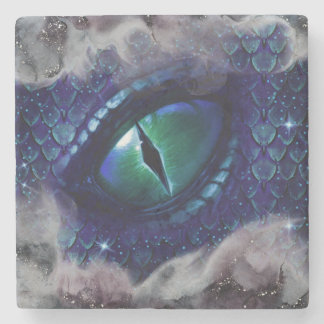 Dessous-de-verre En Pierre Glam Enk Gothique Bleu Dragon Médiéval