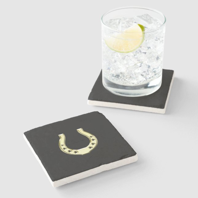 Dessous-de-verre En Pierre Gold Horseshoe (Côté)