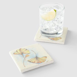 Dessous-de-verre En Pierre Golden Autumn Ginkgo