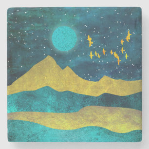 Dessous-de-verre En Pierre Golden Flock