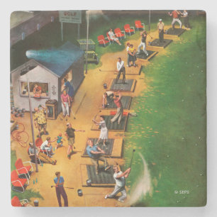 Dessous-de-verre En Pierre Golf Driving Range par John Falter