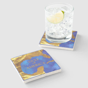 DESSOUS-DE-VERRE EN PIERRE GOLFE D'AMÉRIQUE