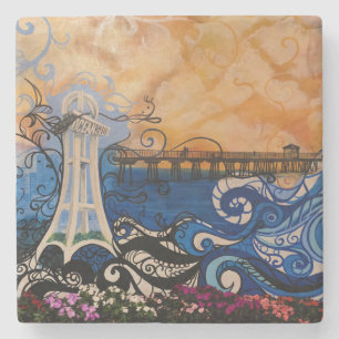 Dessous-de-verre En Pierre Graffiti Oceanside