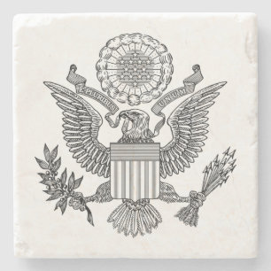 Dessous-de-verre En Pierre Grand Sceau des États-Unis d'Amérique (États-Unis)