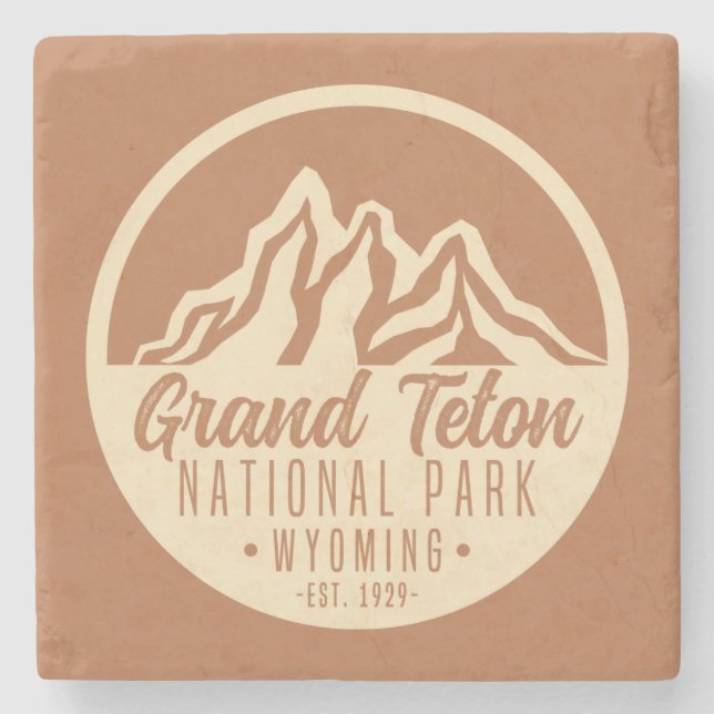 Dessous-de-verre En Pierre Grand Teton National Park Wyoming USA (Devant)