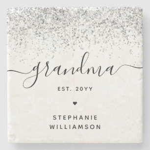 Dessous-de-verre En Pierre Grandma Est Parties scintillant Confetti Cadeaux G