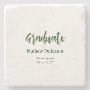 Dessous-de-verre En Pierre Gras type simple noir classe moderne graduation
