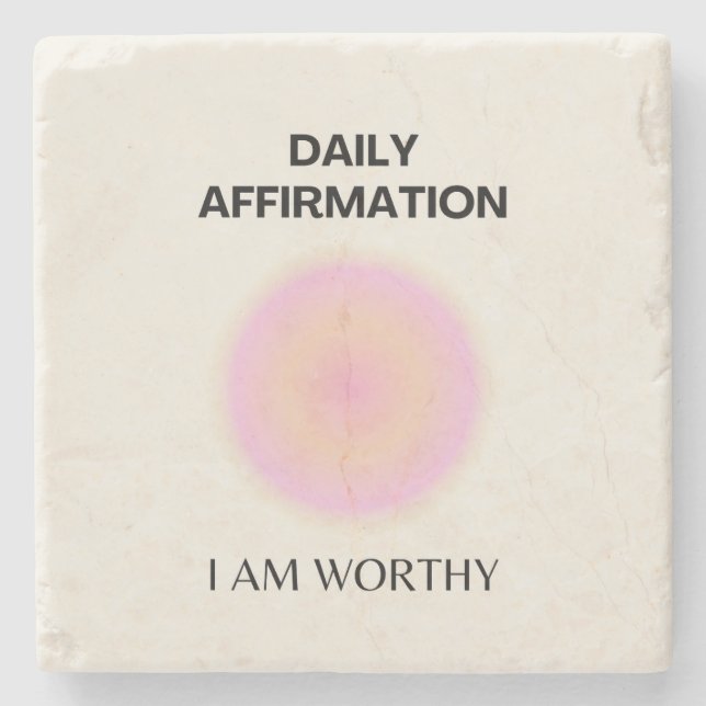 Dessous-de-verre En Pierre Gratitude Quotidienne Affirmation Spirituelle Posi (Devant)