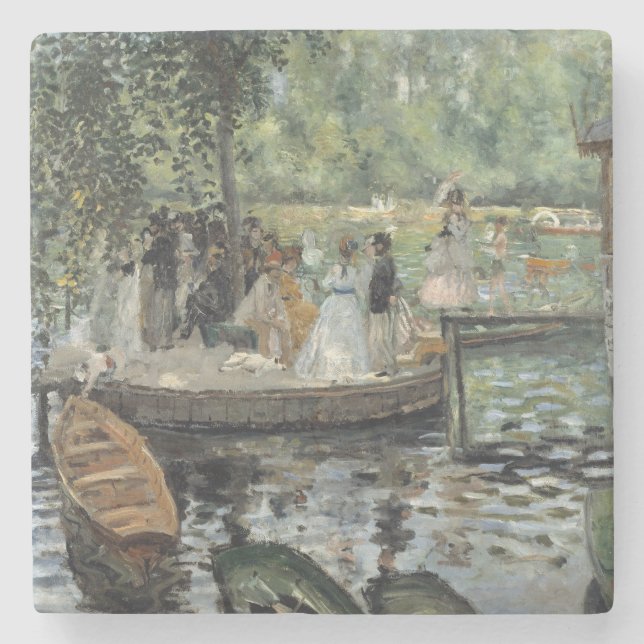 Dessous-de-verre En Pierre Grenouillère Renoir Impressionniste Peinture Art (Devant)