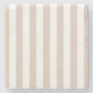 Dessous-de-verre En Pierre Grilles Verticales Bbeige Et Blanc Gratté