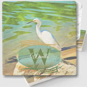 Dessous-de-verre En Pierre Grue sur la rivière Mismaloya 0335