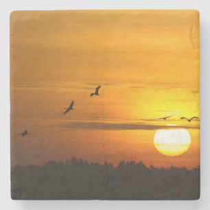 Dessous-de-verre En Pierre Grues au soleil