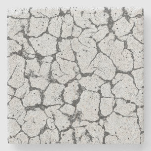 Dessous-de-verre En Pierre Grungy Cracked Peinture Concret 