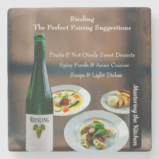 Dessous-de-verre En Pierre Guide d'accompagnement du vin Riesling/Maîtrisez l