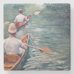 Dessous-de-verre En Pierre Gustave Caillebotte - Canots sur l'Yerres