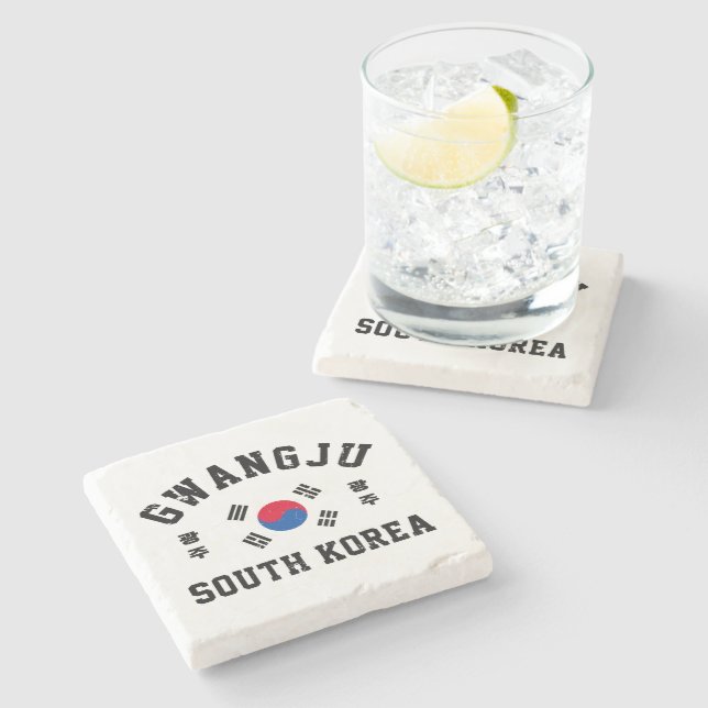 Dessous-de-verre En Pierre Gwangju Corée du Sud (Côté)