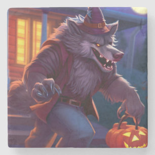 Dessous-de-verre En Pierre Halloween/loup-garou/automne/automne