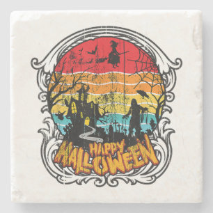 Dessous-de-verre En Pierre Halloween Vintage rétro - Halloween Vintage