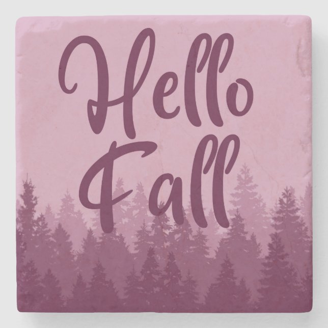Dessous-de-verre En Pierre Hello Fall Season (Devant)