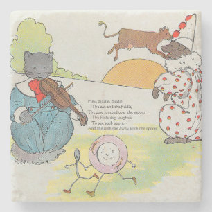 Dessous-de-verre En Pierre Hey Diddle Diddle The Cat and Fiddle Rhyme