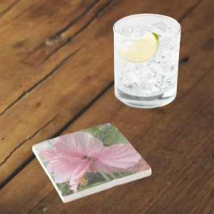 Dessous-de-verre En Pierre Hibiscus rose rêve Floral