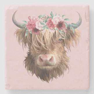Dessous-de-verre En Pierre Highland Cow