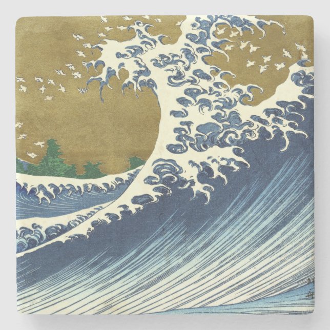 Dessous-de-verre En Pierre Hokusai (Devant)