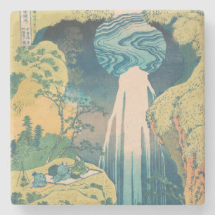 Dessous-de-verre En Pierre Hokusai Amida Cascade Japon