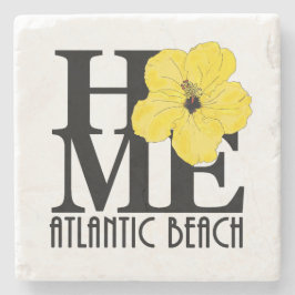 Dessous-de-verre En Pierre HOME Atlantic Beach Hibiscus jaune