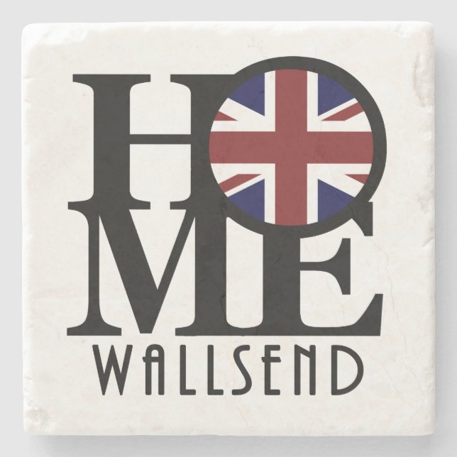 Dessous-de-verre En Pierre HOME Wallsend England (Devant)