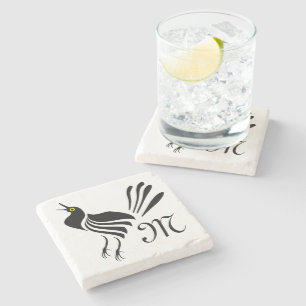 Dessous-de-verre En Pierre Homme Gracker Oiseau noir