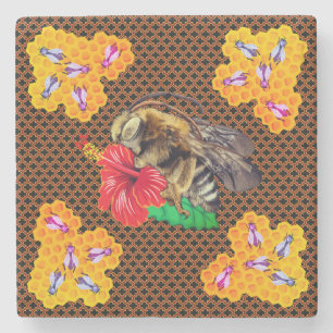 Dessous-de-verre En Pierre Honeypeb Bee Garden