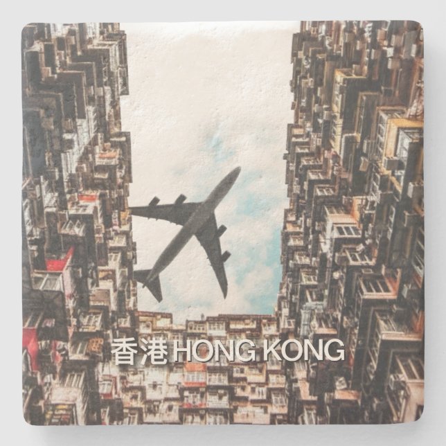 Dessous-de-verre En Pierre Hong Kong Airplane  (Devant)