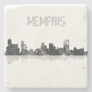DESSOUS-DE-VERRE EN PIERRE HORIZON DE MEMPHIS, TENNESSEE