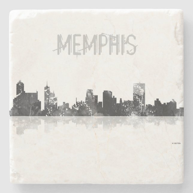 DESSOUS-DE-VERRE EN PIERRE HORIZON DE MEMPHIS, TENNESSEE (Devant)