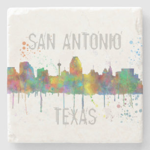 DESSOUS-DE-VERRE EN PIERRE HORIZON DE SAN ANTONIO LE TEXAS
