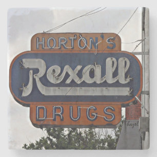 Dessous-de-verre En Pierre Horton's Rexall Drugs, Athènes, Dessous de verre d