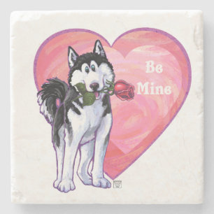 Dessous-de-verre En Pierre Husky Valentine's Day