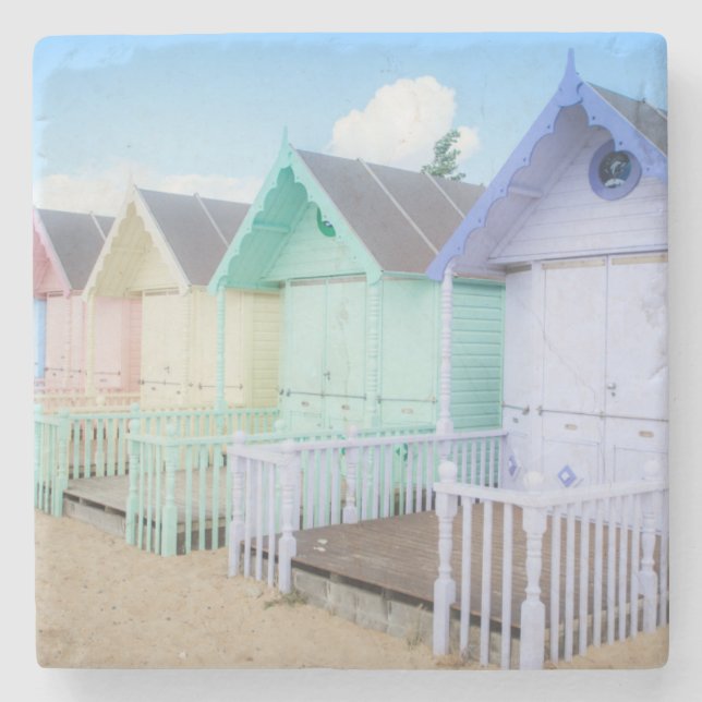 Dessous-de-verre En Pierre Huttes de plage d'île de Mersea (Devant)