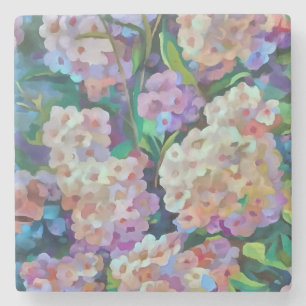 Dessous-de-verre En Pierre Hydrangée artistique Hortensia Art Abstrait floral