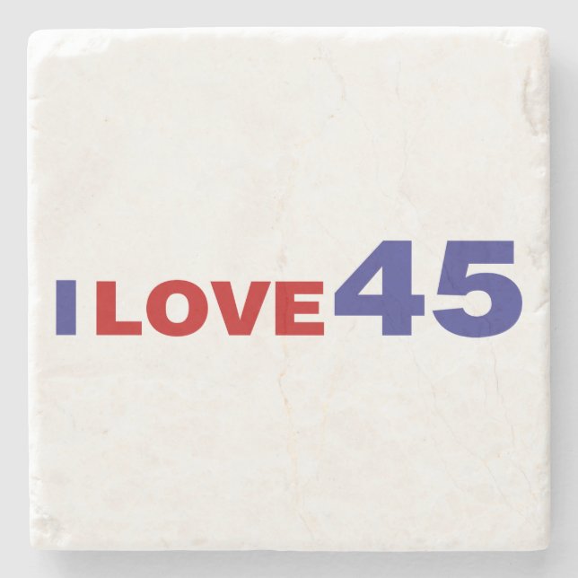 Dessous-de-verre En Pierre I Love 45 (Devant)