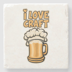 Dessous-de-verre En Pierre I Love Craft Beer